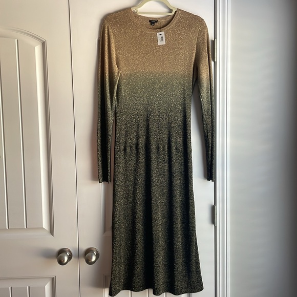 NWT Joseph Crew Neck Metallic Sweater Dress - Picture 4 of 10